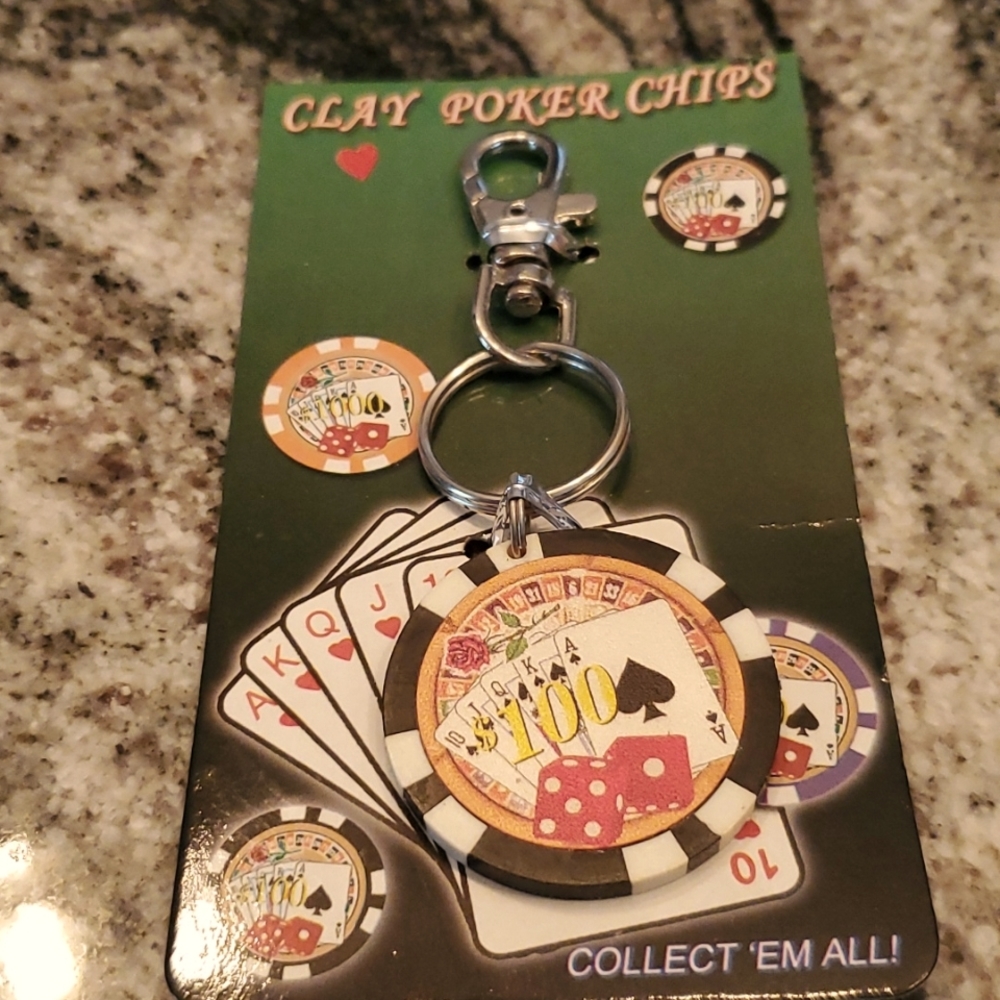 Clay Poker Chips Key Holder